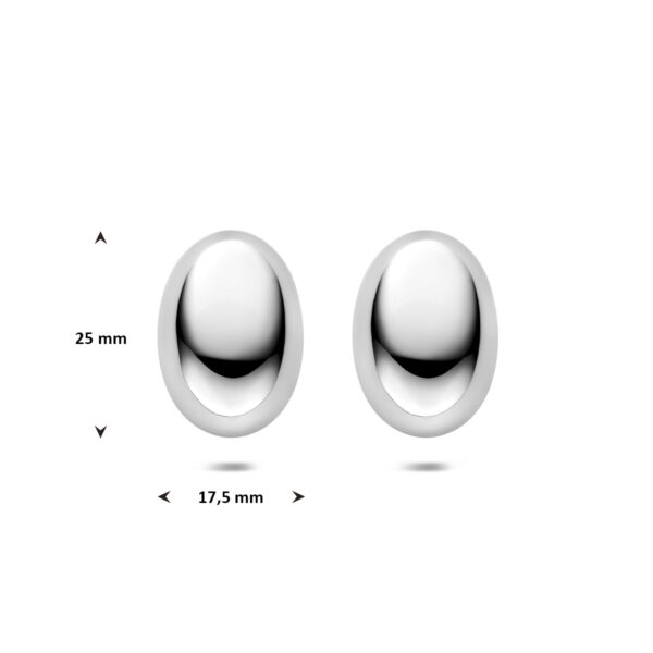 oorknoppen 25 mm edelstaal - Afbeelding 4