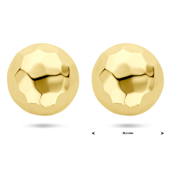 oorknoppen 30 mm 1 micron zilver verguld (geel) - Afbeelding 4