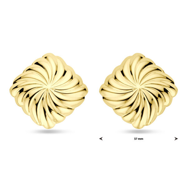 oorknoppen 37 mm 1 micron zilver verguld (geel) - Afbeelding 4
