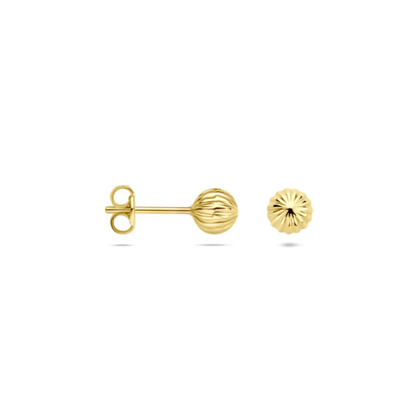 oorknoppen 5 mm 14K geelgoud - Afbeelding 3