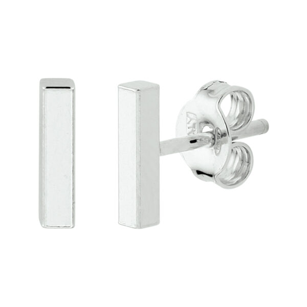 oorknoppen balkje zilver wit