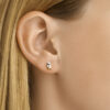 oorknoppen bicolor gestift 14K geelgoud - Afbeelding 2
