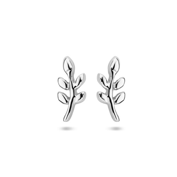 oorknoppen blad zilver gerhodineerd