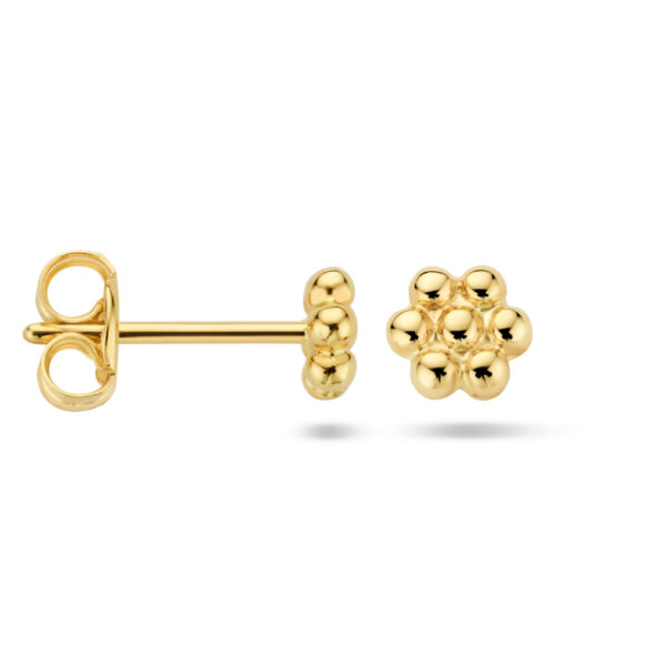 oorknoppen bloem 14K geelgoud - Afbeelding 3