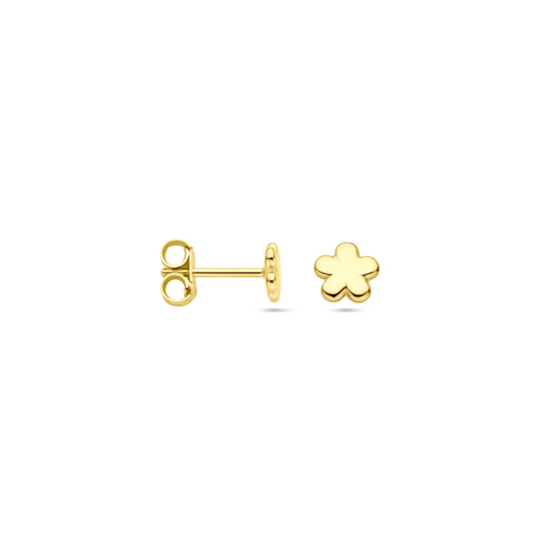 oorknoppen bloem 5,5 mm 14K geelgoud - Afbeelding 3