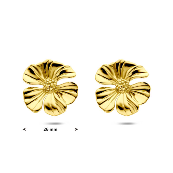 oorknoppen bloem ion plating 26 mm edelstaal - Afbeelding 4