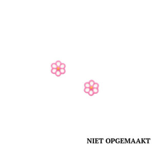 oorknoppen bloem zilver gerhodineerd