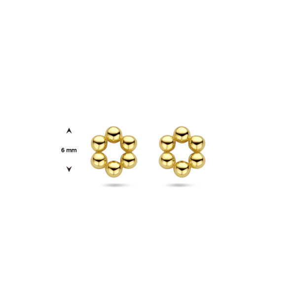oorknoppen bolletjes 1 micron zilver verguld (geel) - Afbeelding 4
