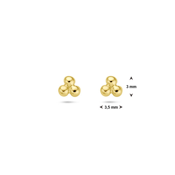 oorknoppen bolletjes 14K geelgoud - Afbeelding 4