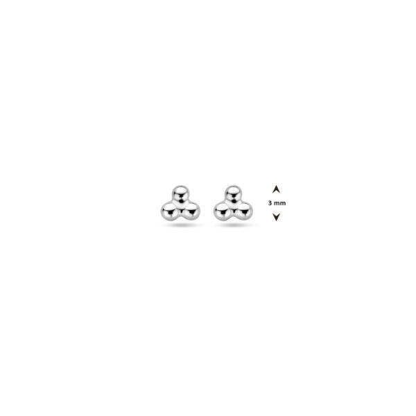 oorknoppen bolletjes 3,2 mm zilver gerhodineerd - Afbeelding 5