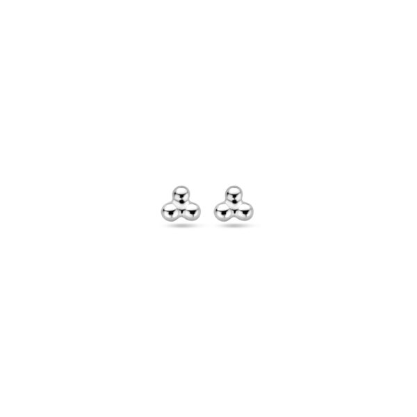 oorknoppen bolletjes 3,2 mm zilver gerhodineerd