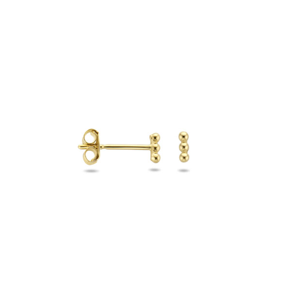 oorknoppen bolletjes 4 mm 14K geelgoud - Afbeelding 3