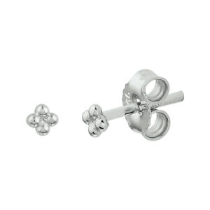 oorknoppen bolletjes zilver gerhodineerd