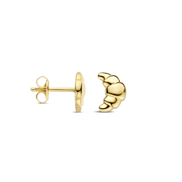 oorknoppen croissant 8.5 mm 14K geelgoud - Afbeelding 3