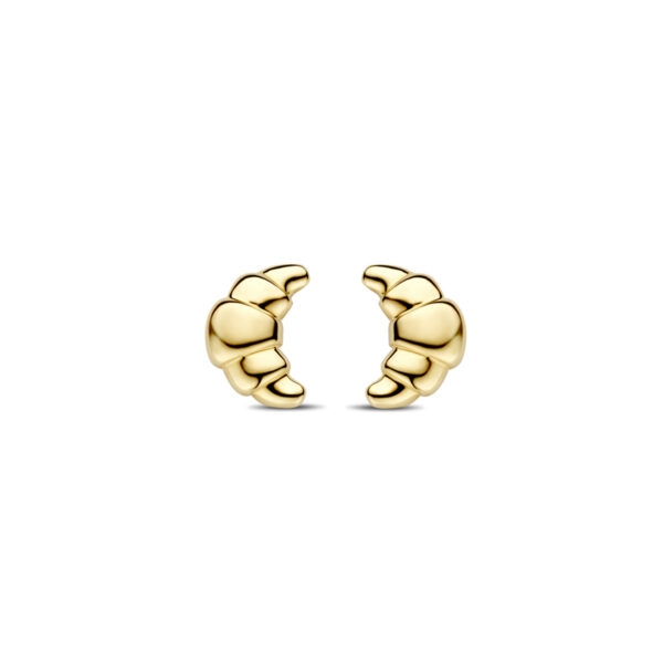 oorknoppen croissant 8.5 mm 14K geelgoud