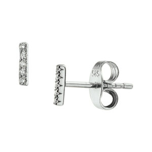 oorknoppen diamant 0.04ct (2x0.02ct) h p1 14K witgoud