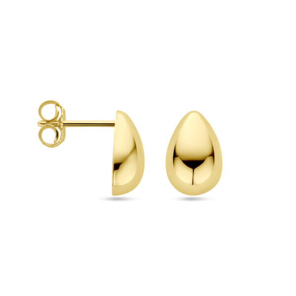 oorknoppen druppel  11 mm 14K geelgoud - Afbeelding 3