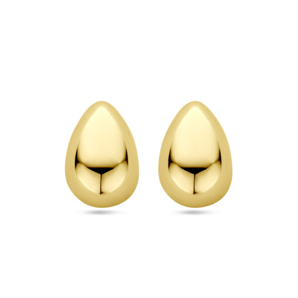 oorknoppen druppel 14 mm 14K geelgoud