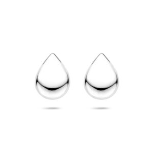 oorknoppen druppel 18,5 mm zilver gerhodineerd