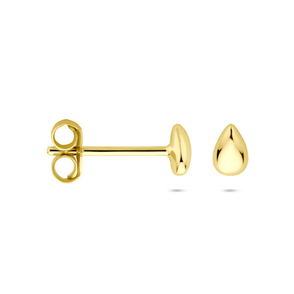 oorknoppen druppel 4,5 mm 1 micron zilver verguld (geel) - Afbeelding 3