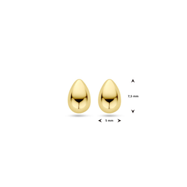 oorknoppen druppel 7,5 mm 14K geelgoud - Afbeelding 4