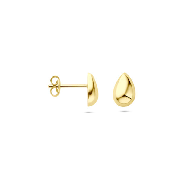 oorknoppen druppel 8 mm 14K geelgoud - Afbeelding 3
