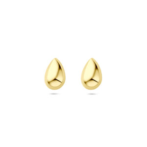 oorknoppen druppel 8 mm 14K geelgoud