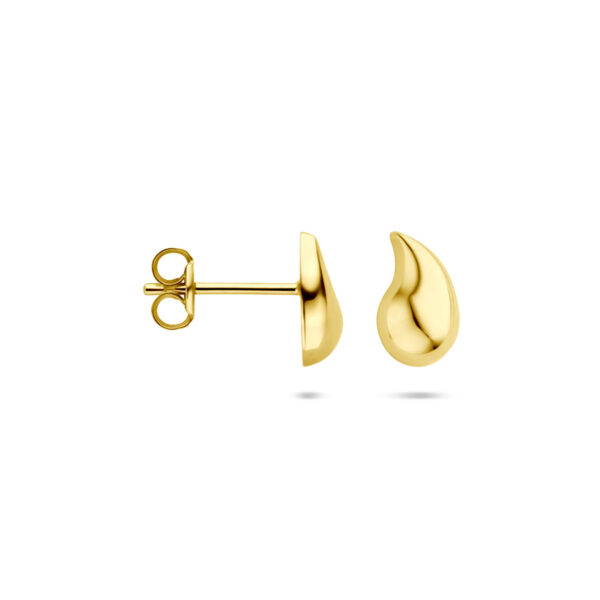oorknoppen druppel 8,5 mm 14K geelgoud - Afbeelding 3