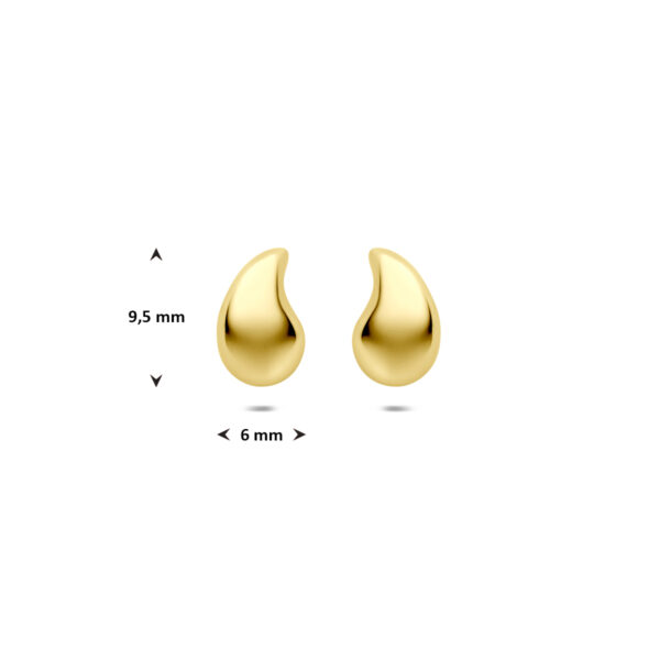 oorknoppen druppel 9,5 mm 14K geelgoud - Afbeelding 4