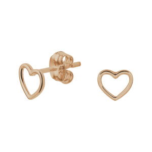 oorknoppen hart 5 mm 14K roségoud