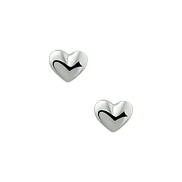 oorknoppen hart zilver wit