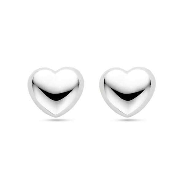 oorknoppen hartje 17 mm zilver gerhodineerd