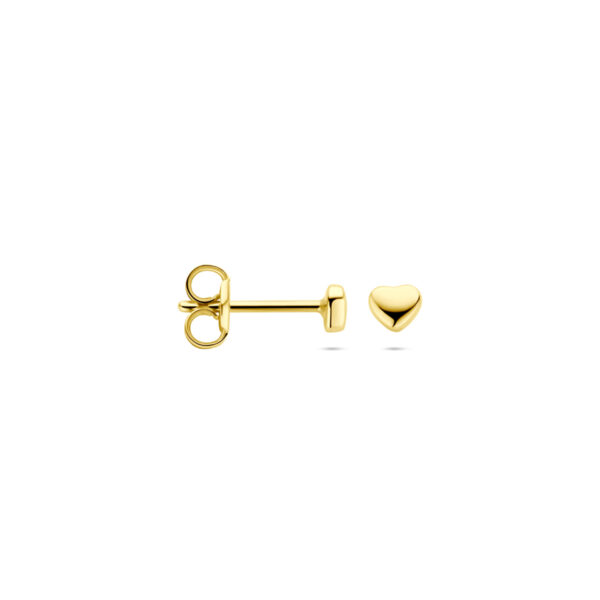 oorknoppen hartje 3 mm 14K geelgoud - Afbeelding 3
