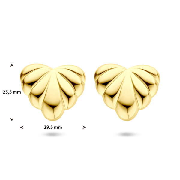 oorknoppen hartjes ion plating 25 mm edelstaal - Afbeelding 4