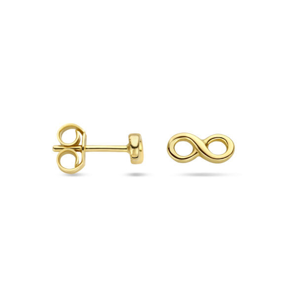 oorknoppen infinity 14K geelgoud - Afbeelding 3