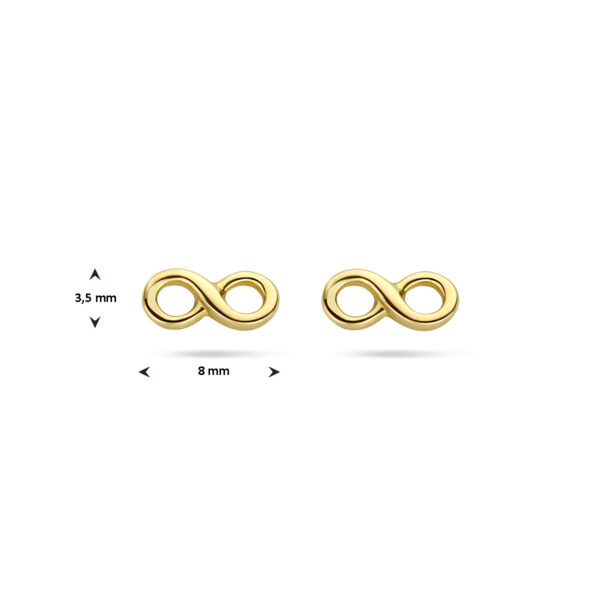 oorknoppen infinity 14K geelgoud - Afbeelding 4