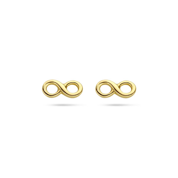 oorknoppen infinity 14K geelgoud