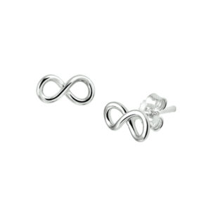 oorknoppen infinity zilver gerhodineerd