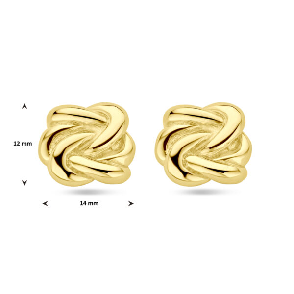 oorknoppen knoop 1 micron zilver verguld (geel) - Afbeelding 4