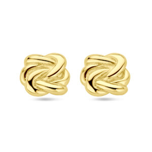 oorknoppen knoop 1 micron zilver verguld (geel)