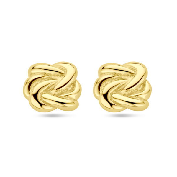 oorknoppen knoop 1 micron zilver verguld (geel)