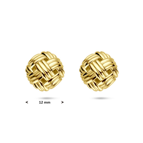 oorknoppen knoop 12 mm 14K geelgoud - Afbeelding 4