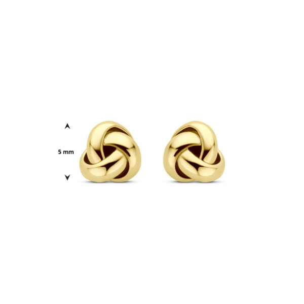 oorknoppen knoop 5 mm 14K geelgoud - Afbeelding 4