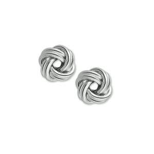 oorknoppen knoop zilver gerhodineerd