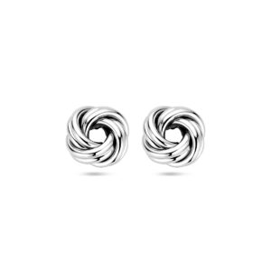 oorknoppen knoop zilver gerhodineerd