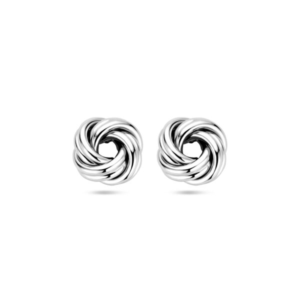 oorknoppen knoop zilver gerhodineerd