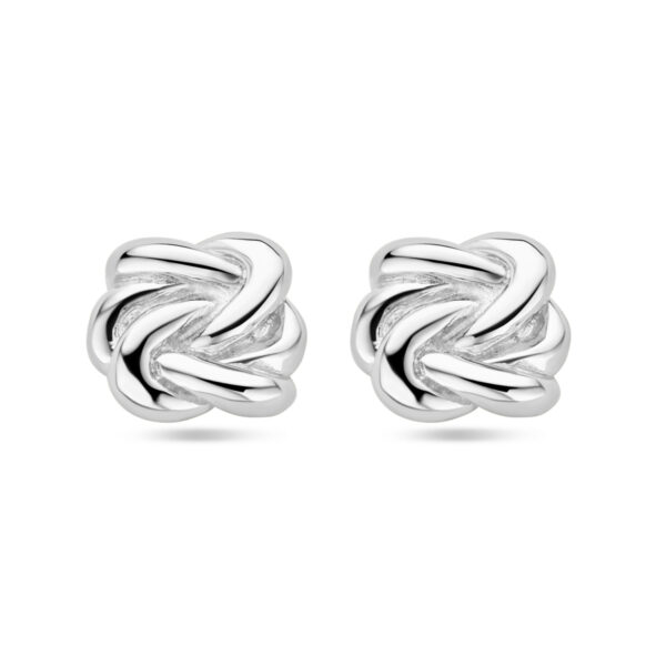 oorknoppen knoop zilver gerhodineerd