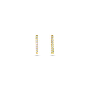 oorknoppen lab grown diamant 0.08ct (2x 0.04ct) g vs 10 mm 14K geelgoud