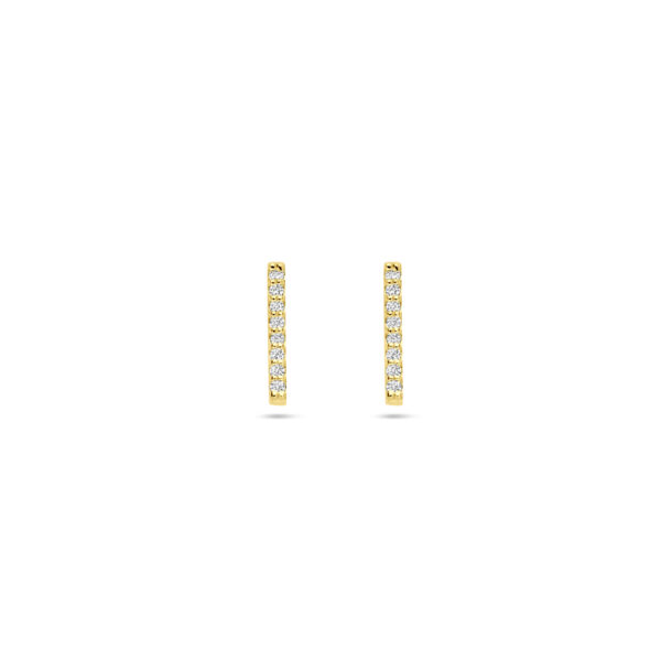 oorknoppen lab grown diamant 0.08ct (2x 0.04ct) g vs 10 mm 14K geelgoud