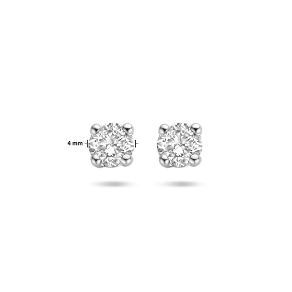 oorknoppen lab grown diamant 0.50ct (2x 0.25ct) h si 14K witgoud met palladium - Afbeelding 4